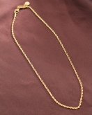316L Çelik Gold Renk 60 cm İnce Burgu Zincir Kolye