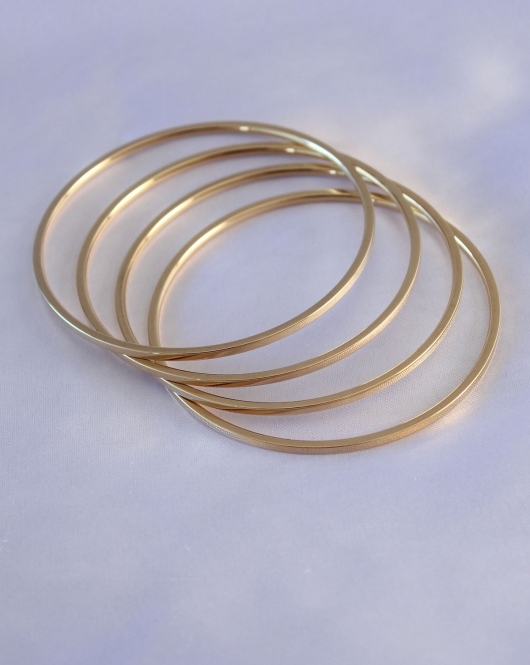 316L Çelik Gold Renk 4'lü Ajda Model 65 mm Çap Kadın Bilezik