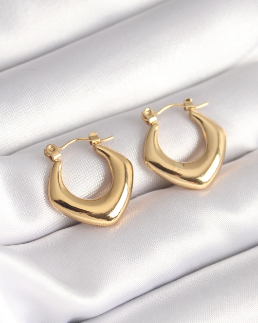 316L Çelik Gold Renk Kadın Küpe