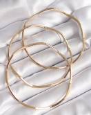 316L Çelik Gold Renk 65 mm Zikzak Model Ajda Bilezik