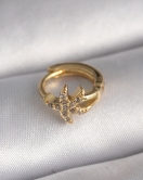316L Çelik Gold Renk Zirkon Taşlı Deniz Yıldızı Model Tragus Piercing