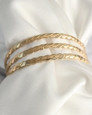 316L Çelik Gold Renk 65 mm Burma Ajda Model Kadın Bilezik