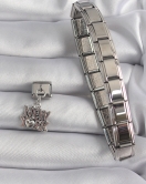 316L Çelik Gümüş Renk Sallantı New York Yazı Model Nomination Charm