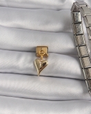 316L Çelik Gold Renk Sallantı Kalp Model Nomination Charm
