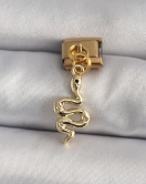 316L Çelik Gold Renk Sallantı Yılan Model Nomination Charm