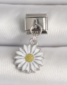 316L Çelik Gümüş Renk Papatya Model Nomination Charm