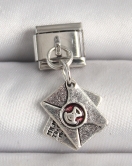 316L Çelik Gümüş Renk Mektup Model Nomination Charm