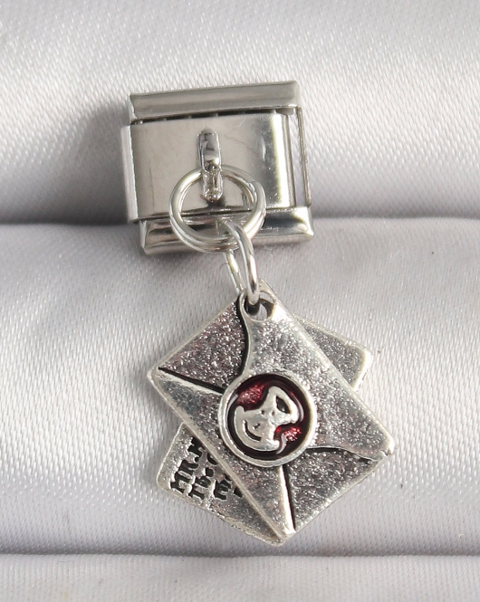 316L Çelik Gümüş Renk Mektup Model Nomination Charm