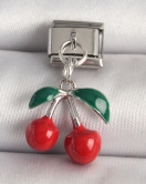 316L Çelik Gümüş Renk Kiraz Model Nomination Charm