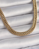 316L Çelik Gold Renk Balık Sırtı Model Kadın Kolye